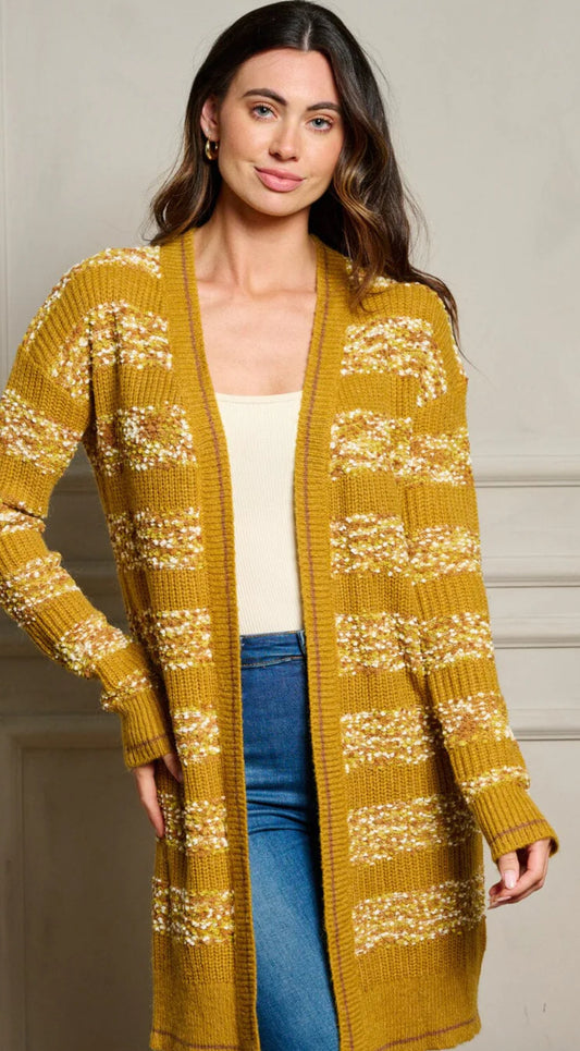 April Striped Cardigan