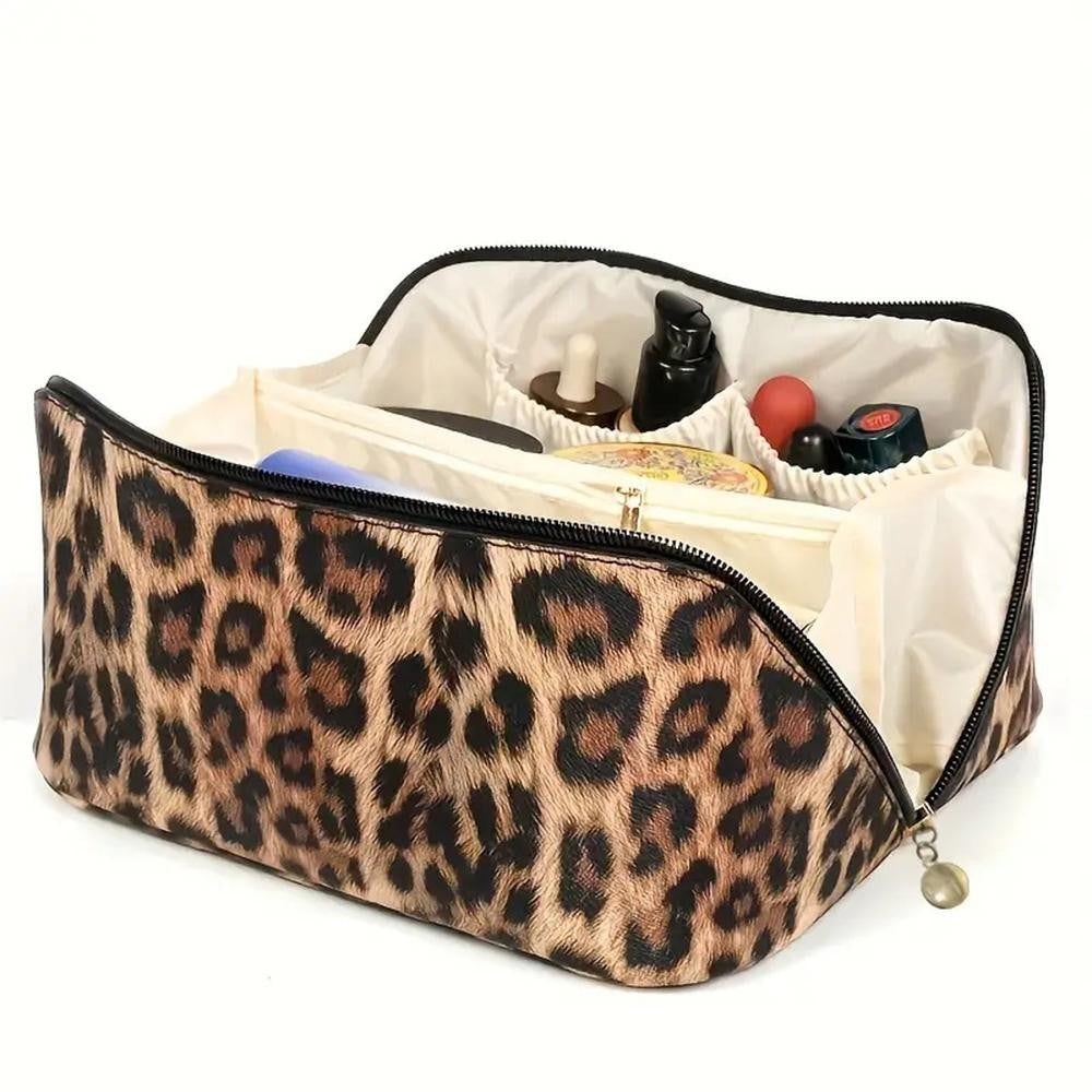 Cici Leopard Makeup Bag