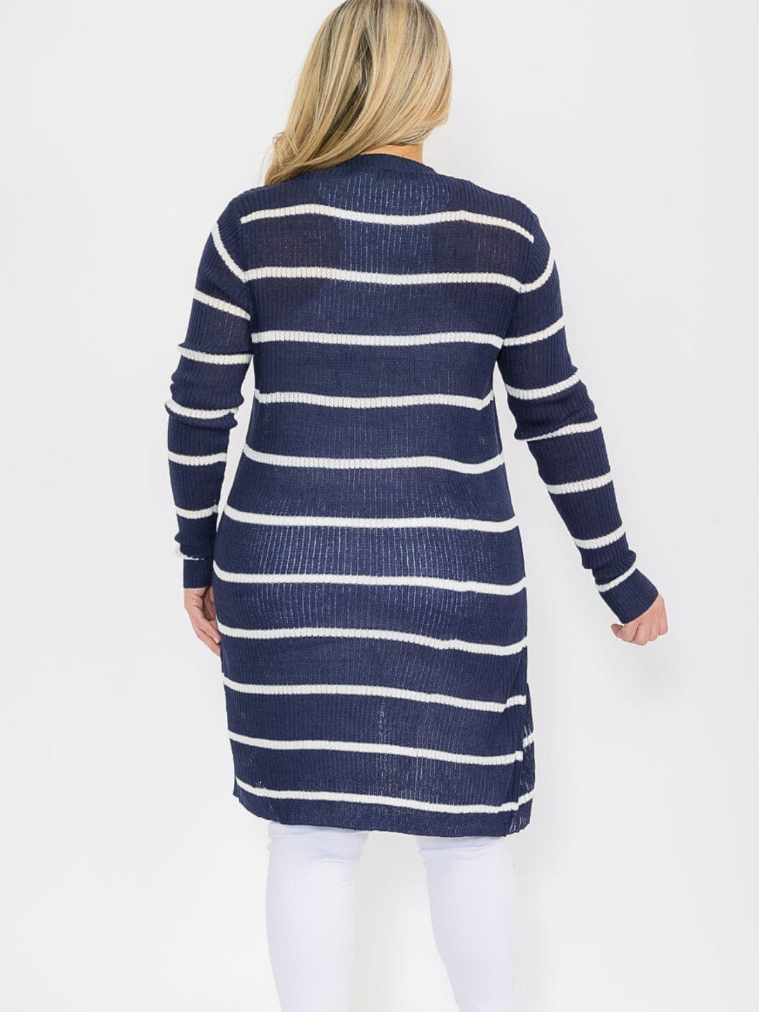 Plus - Lyndsey Striped Cardigan