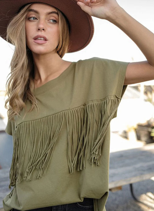 Kristi Fringe Top