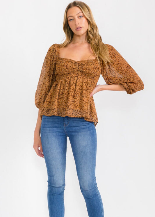 Zaylee Leopard Blouse