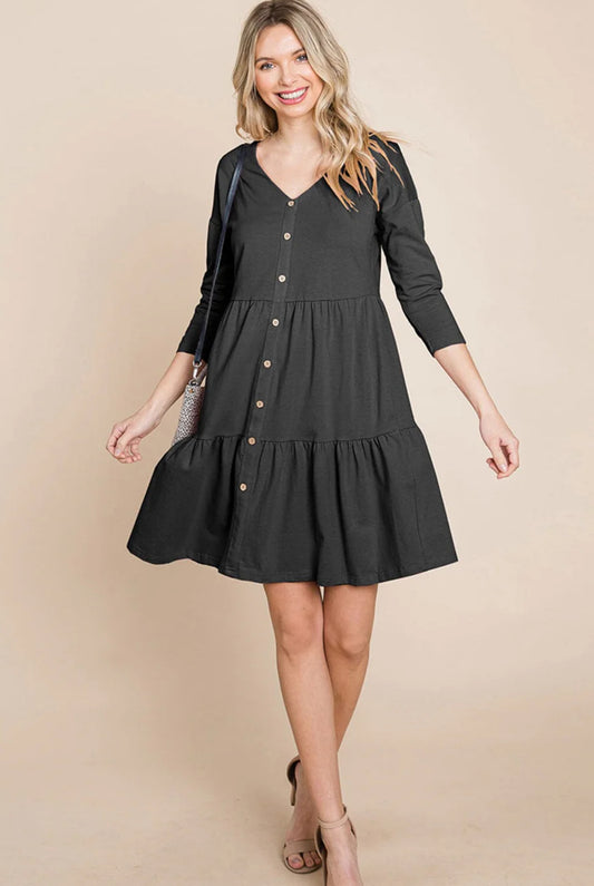 Monica Button Up Dress