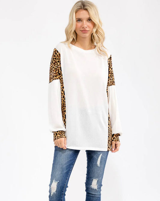 Harper Leopard Oversized Top