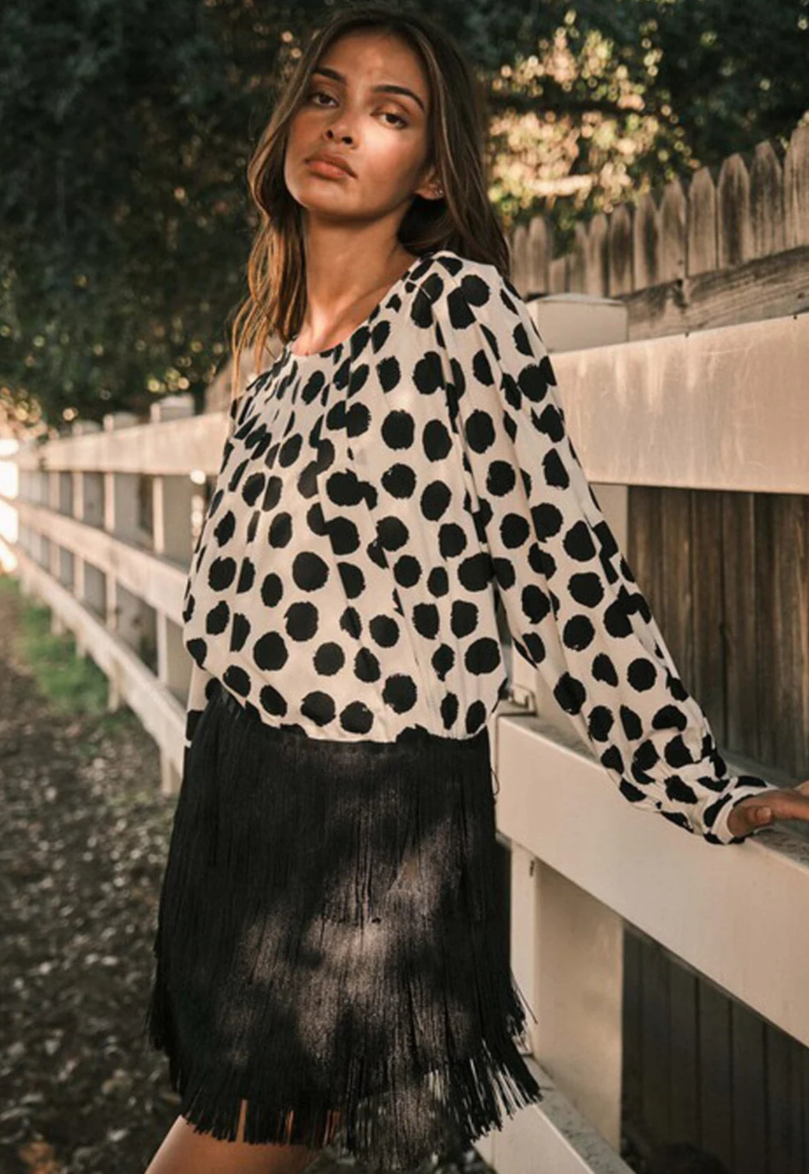 Marah Fringe Mini Skirt