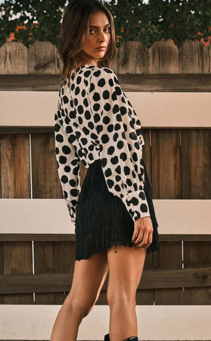 Marah Fringe Mini Skirt