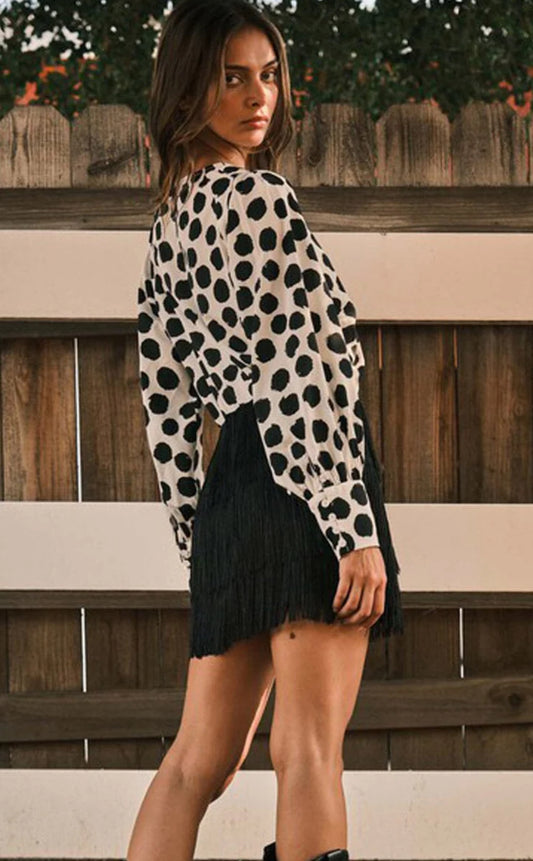 Marah Fringe Mini Skirt