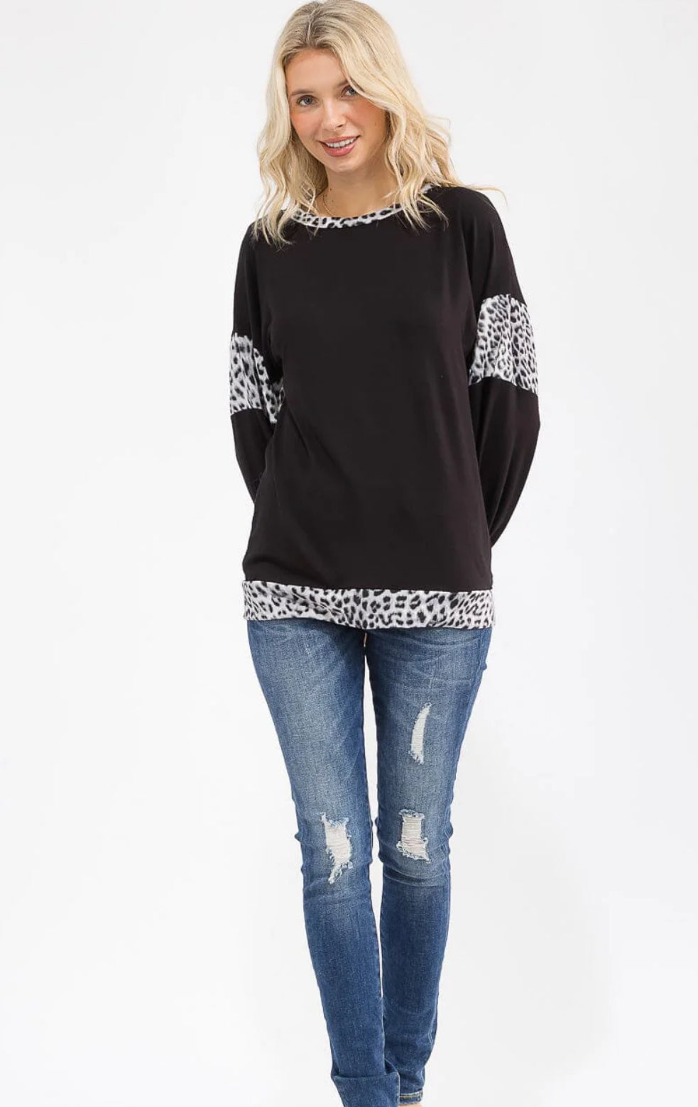 Lena Leopard Top