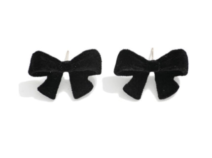 Tracy Velvet Bow Studs