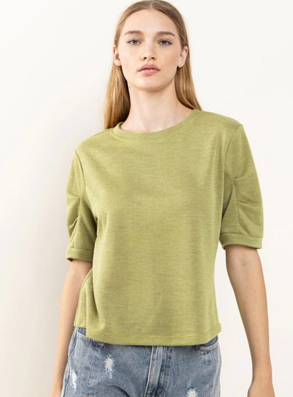 Rowan Ruched Sleeve Top