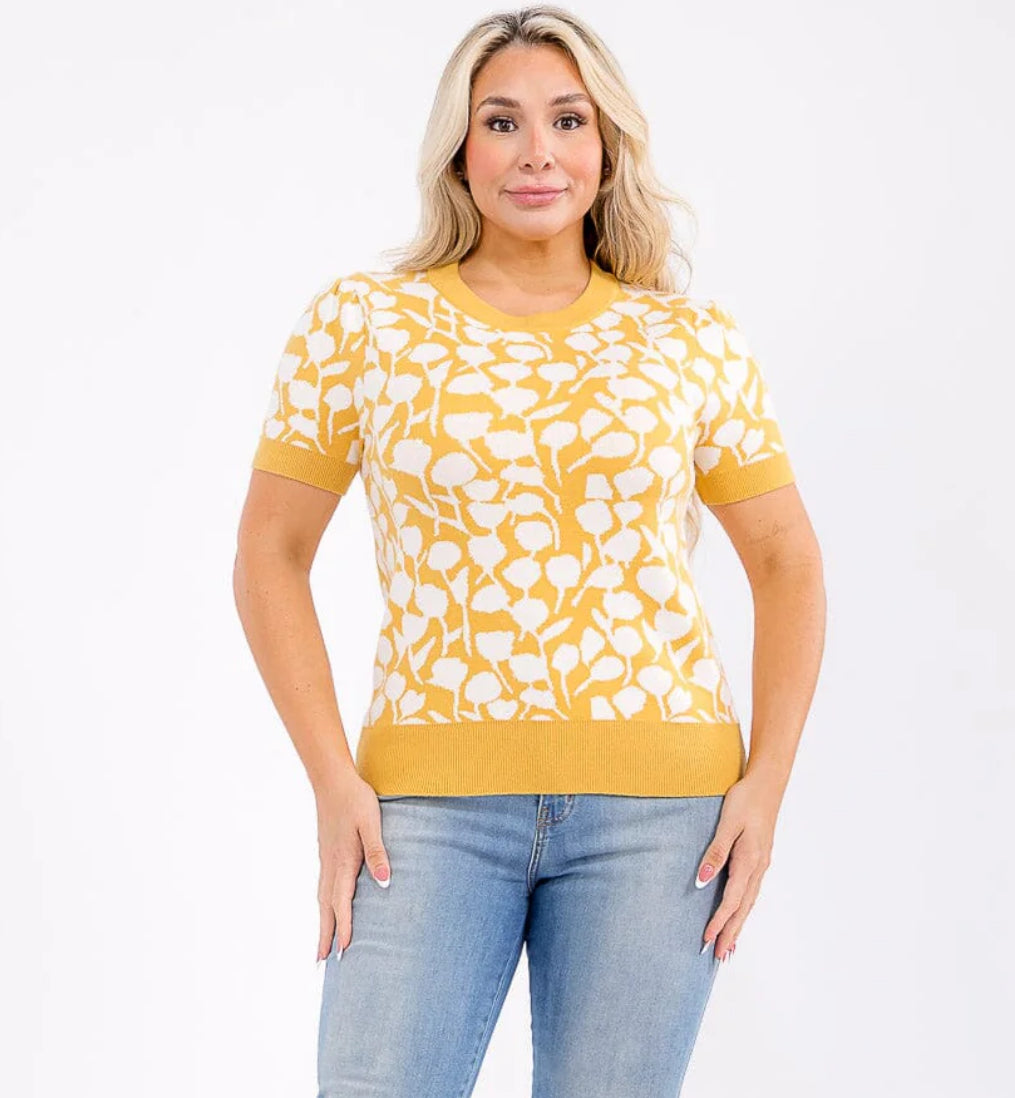 Plus - Jadah Floral Sweater