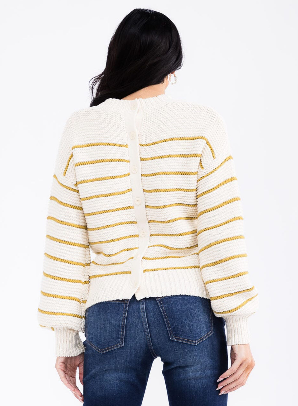 Trisha Striped Buttoned Sweater