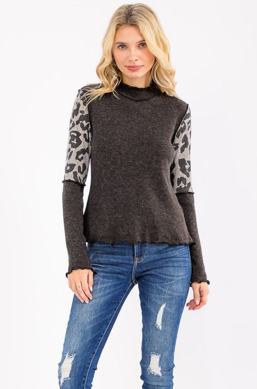 Jordi Mock Neck Top
