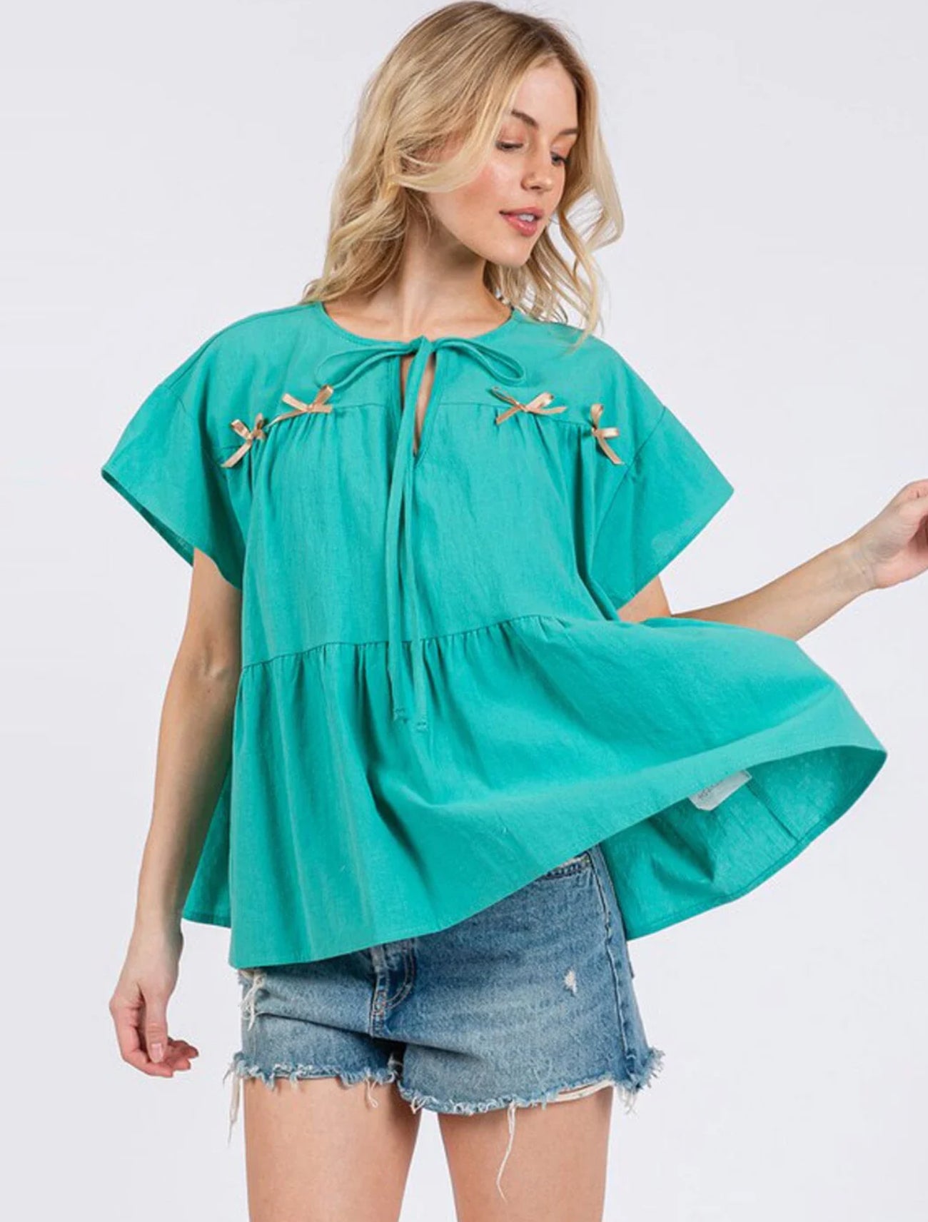 Mia Tiered Bow Blouse