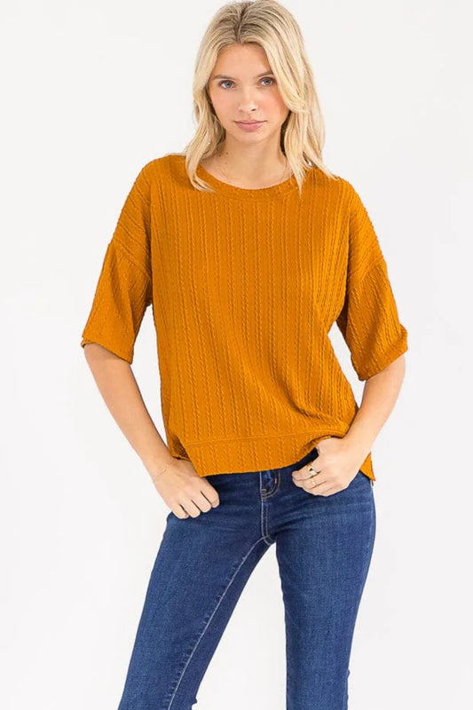 Margo Ribbed Blouse
