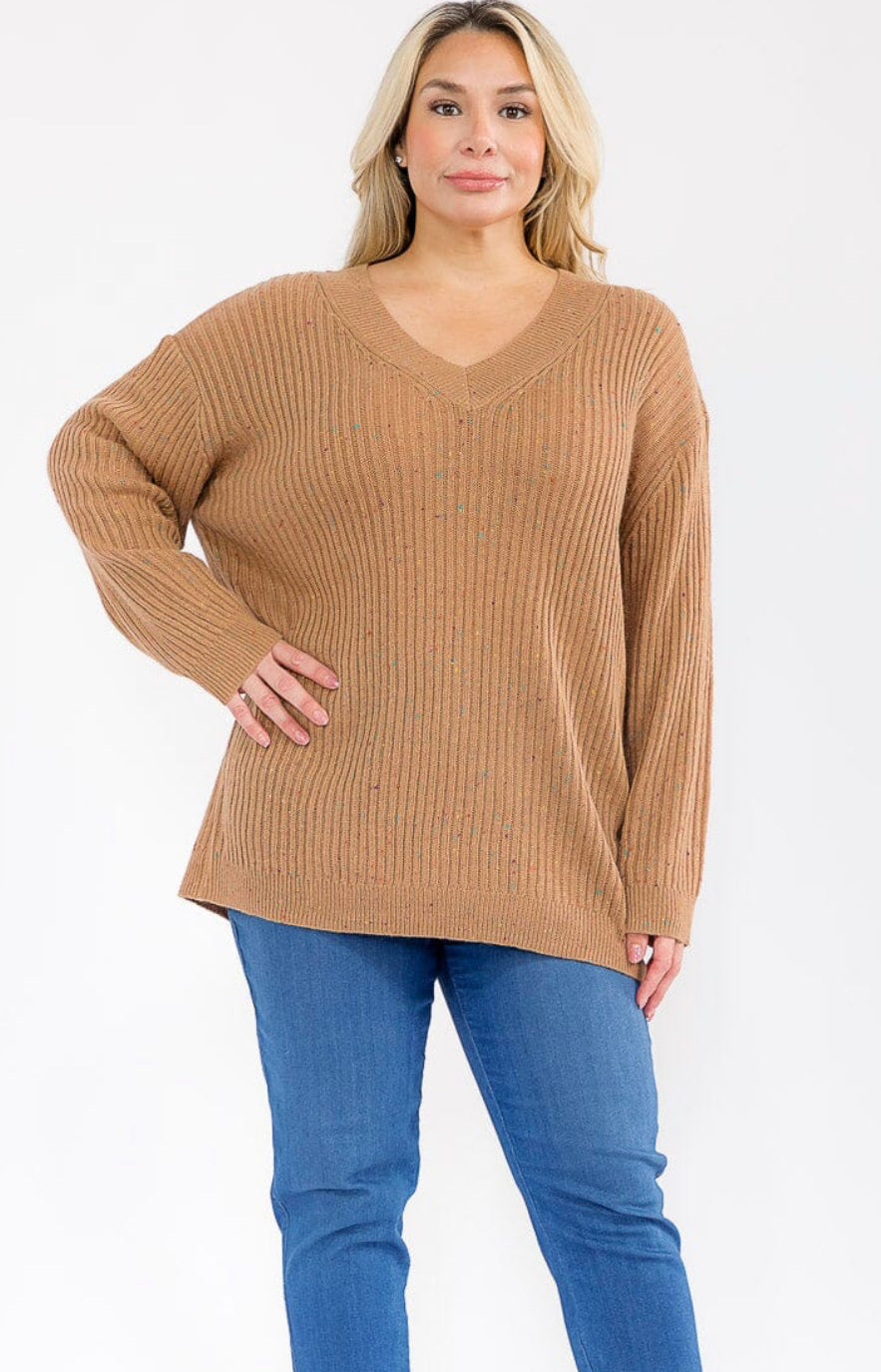 Plus - Beth V-Neck Sweater