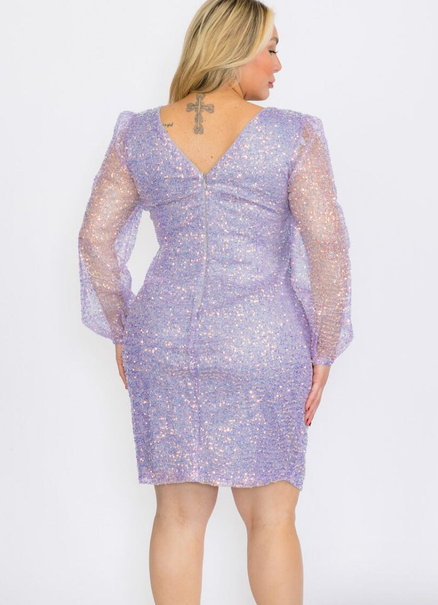 Plus - Eleanor Sequin Mini Dress