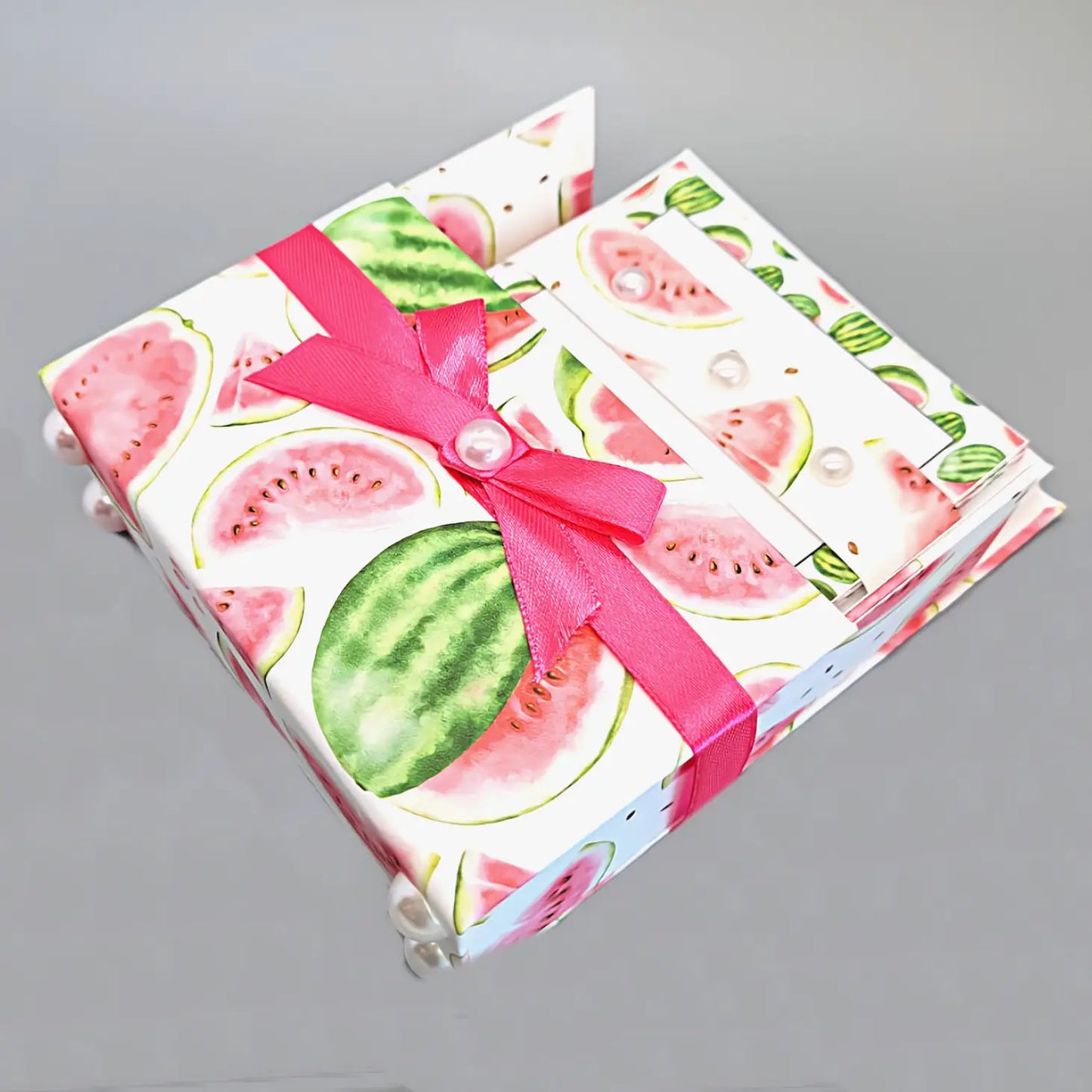 42-Pc Stationery Gift Box Set W/Reusable Desktop Organizer - watermelon