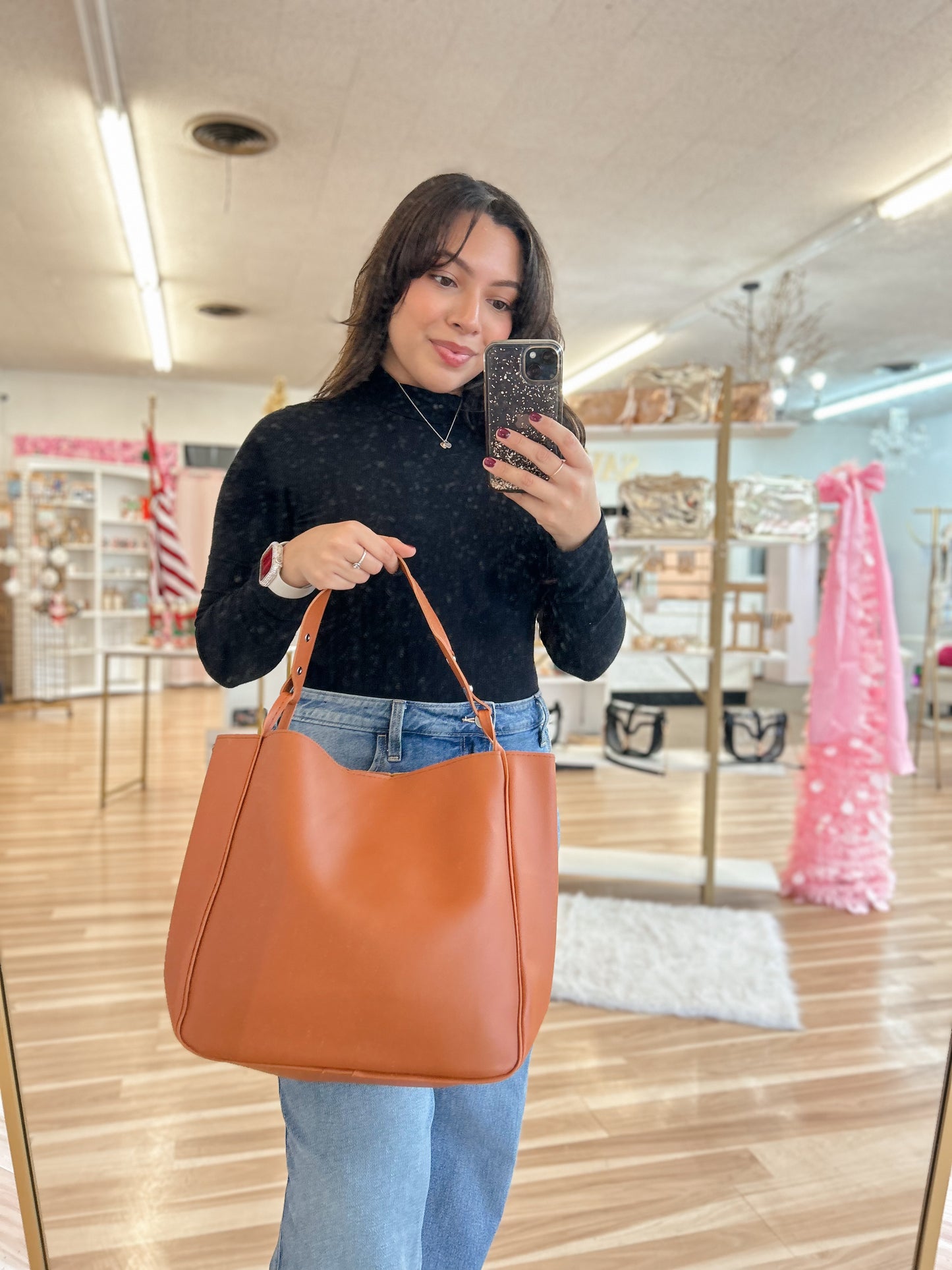 Vegan Leather Shoulder Bag