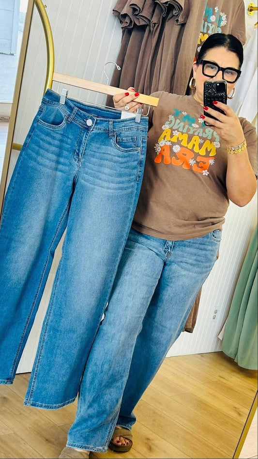 Kylie Stretchy Wide Leg Jeans