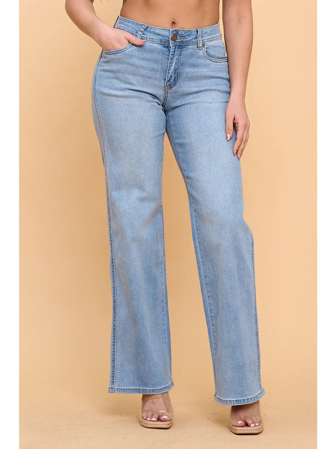 Kylie Stretchy Wide Leg Jeans
