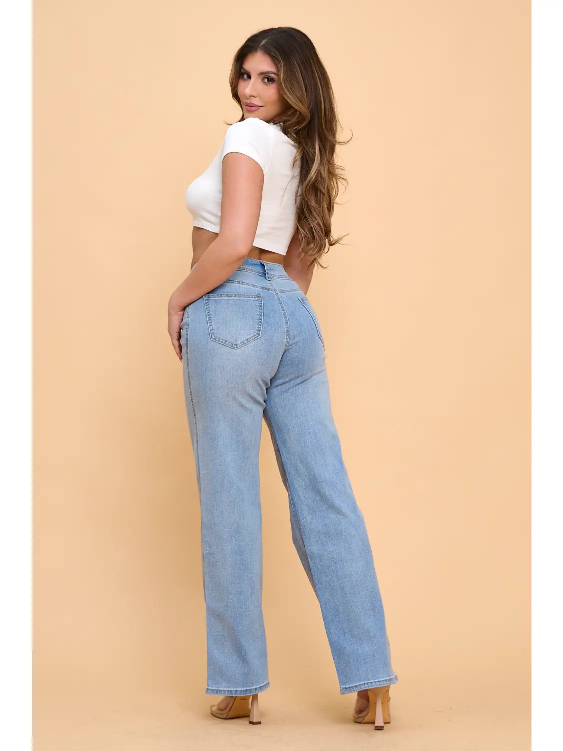 Kylie Stretchy Wide Leg Jeans