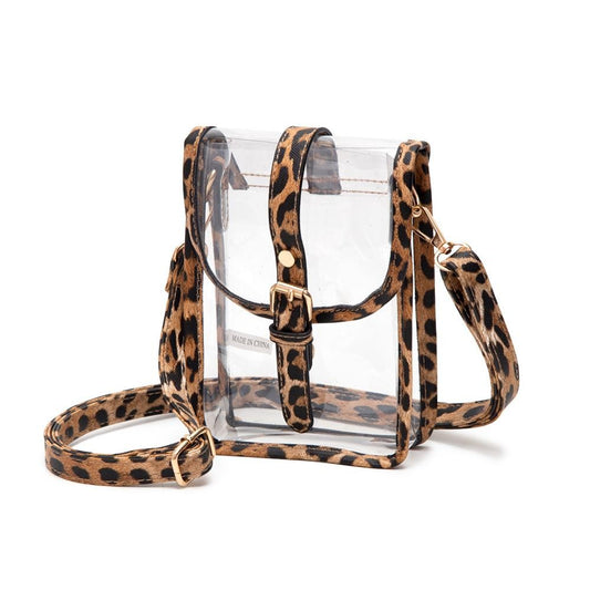 Leopard Snap Latch Crossbody