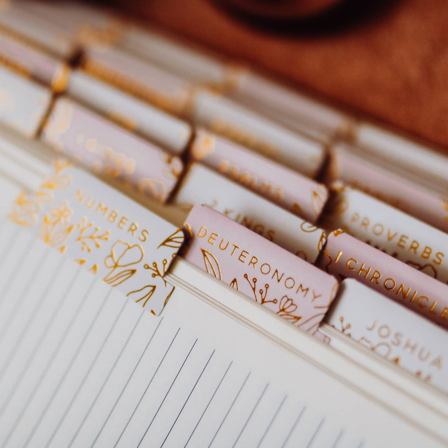The Daily Grace Gold Foil Bible Tabs - Dusty Pink