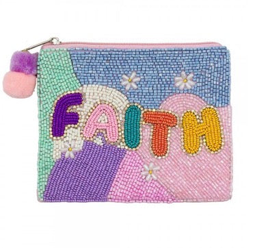 Faith Beaded Pouch