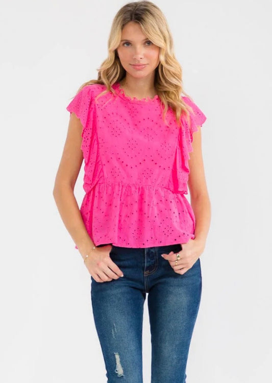 Georgia Eyelet Top