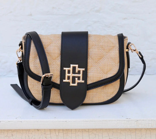 Caroline Hill Griffin Crossbody Natural Black DQ
