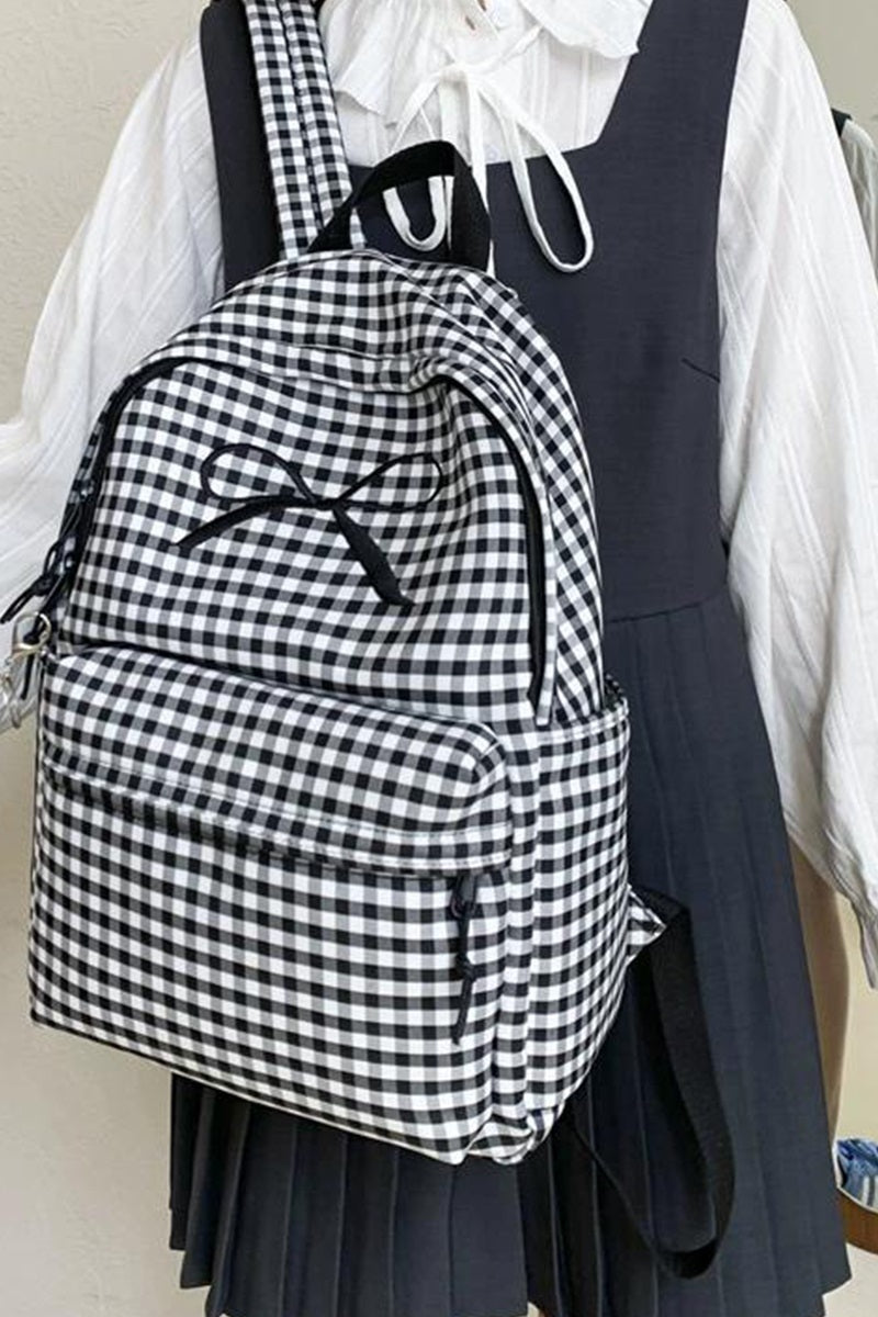 Emily Bow Checkered Backpack