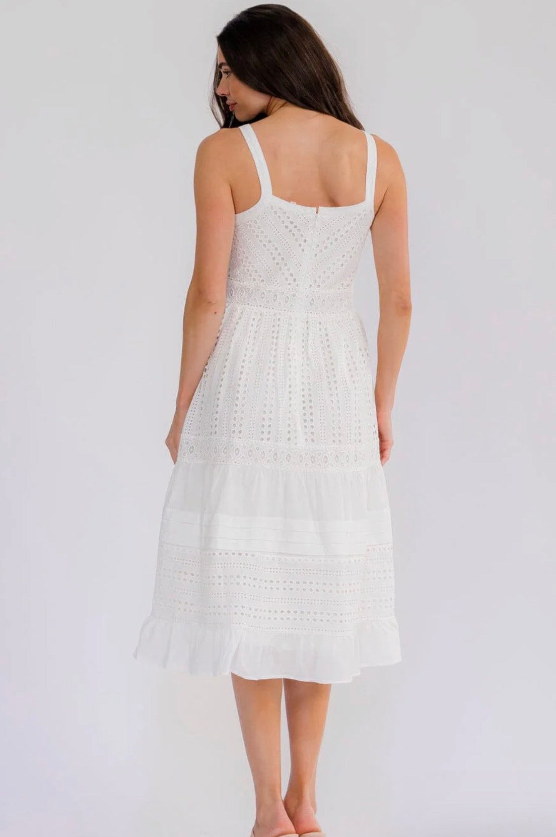 Alyse Eyelet Midi Dress