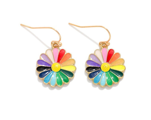 Reese Rainbow Flower Earrings