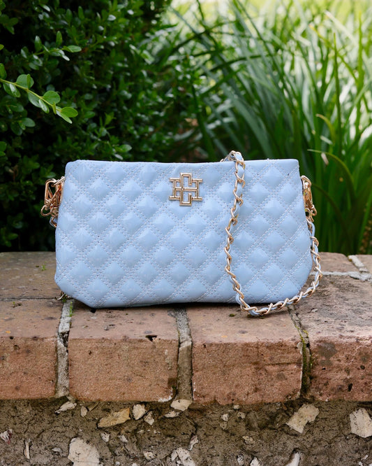 Caroline Hill Livi Crossbody Light Blue Patent