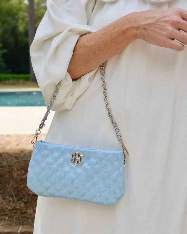 Caroline Hill Livi Crossbody Light Blue Patent