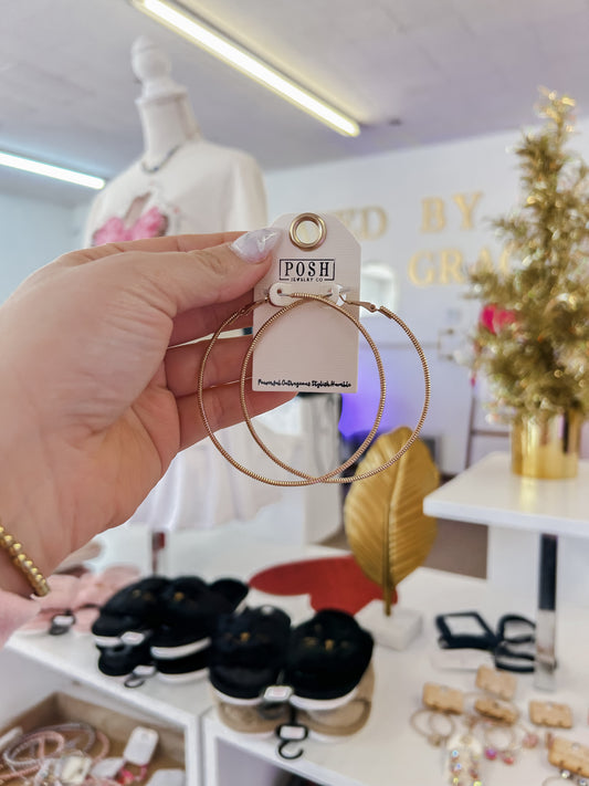 POSH Large Gold Hoop Earrings