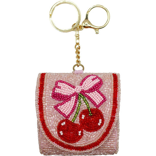 Bow Cherries Beaded AirPod Case