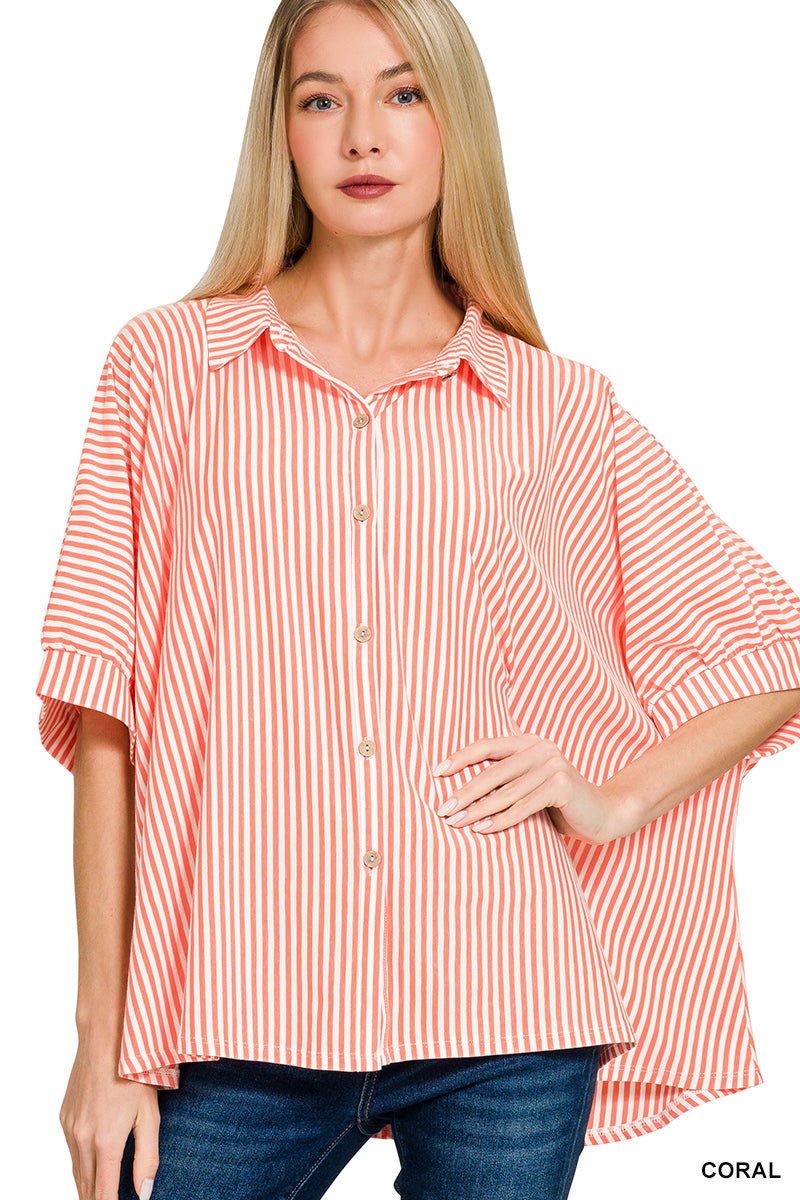 Olivia Striped Button Down