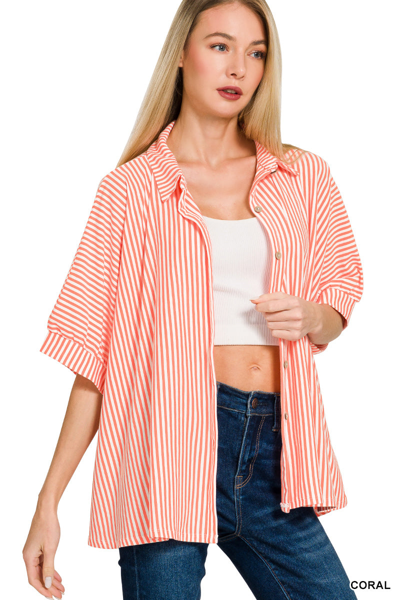 Olivia Striped Button Down
