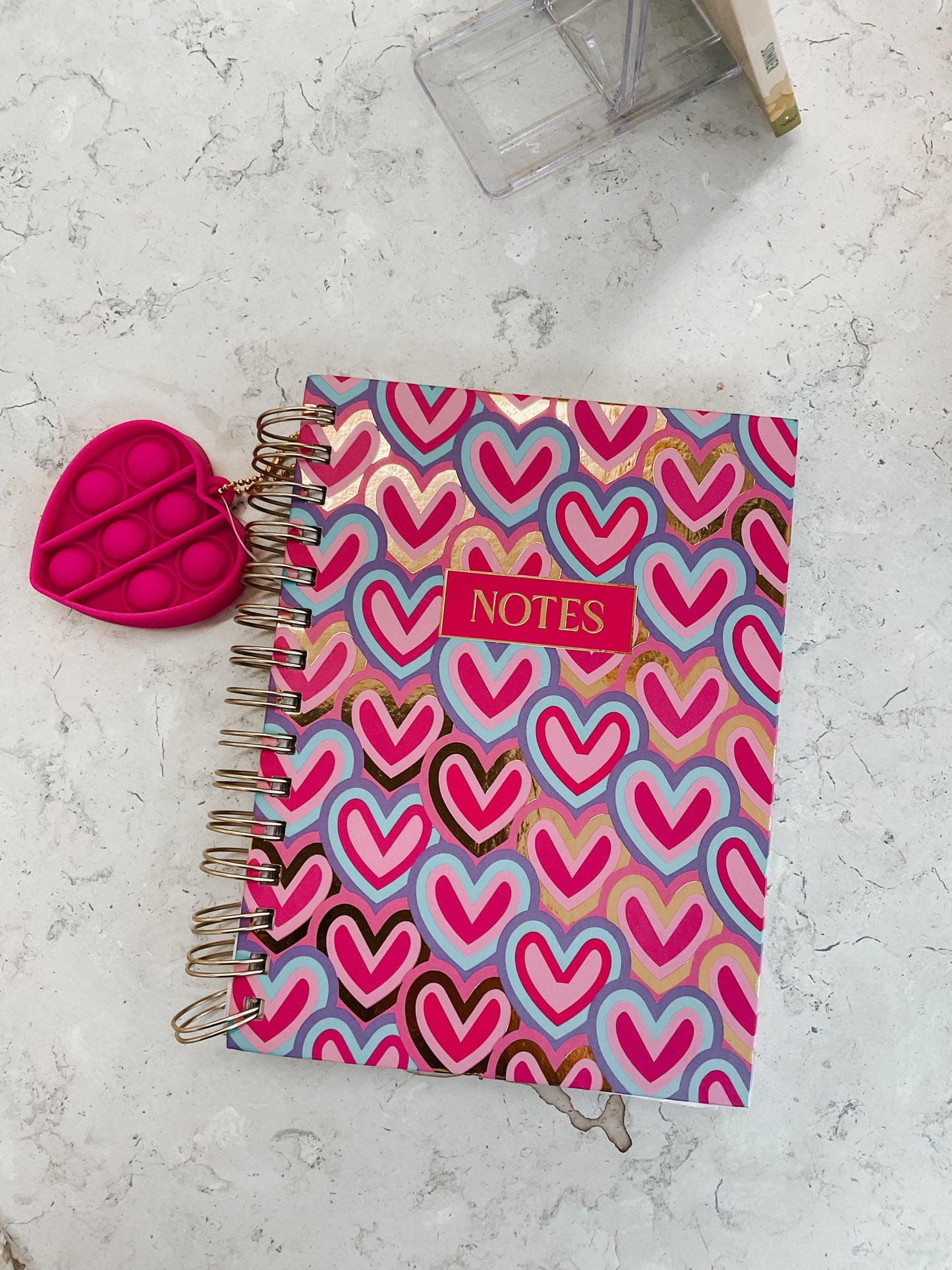 Pink Hearts Notebook