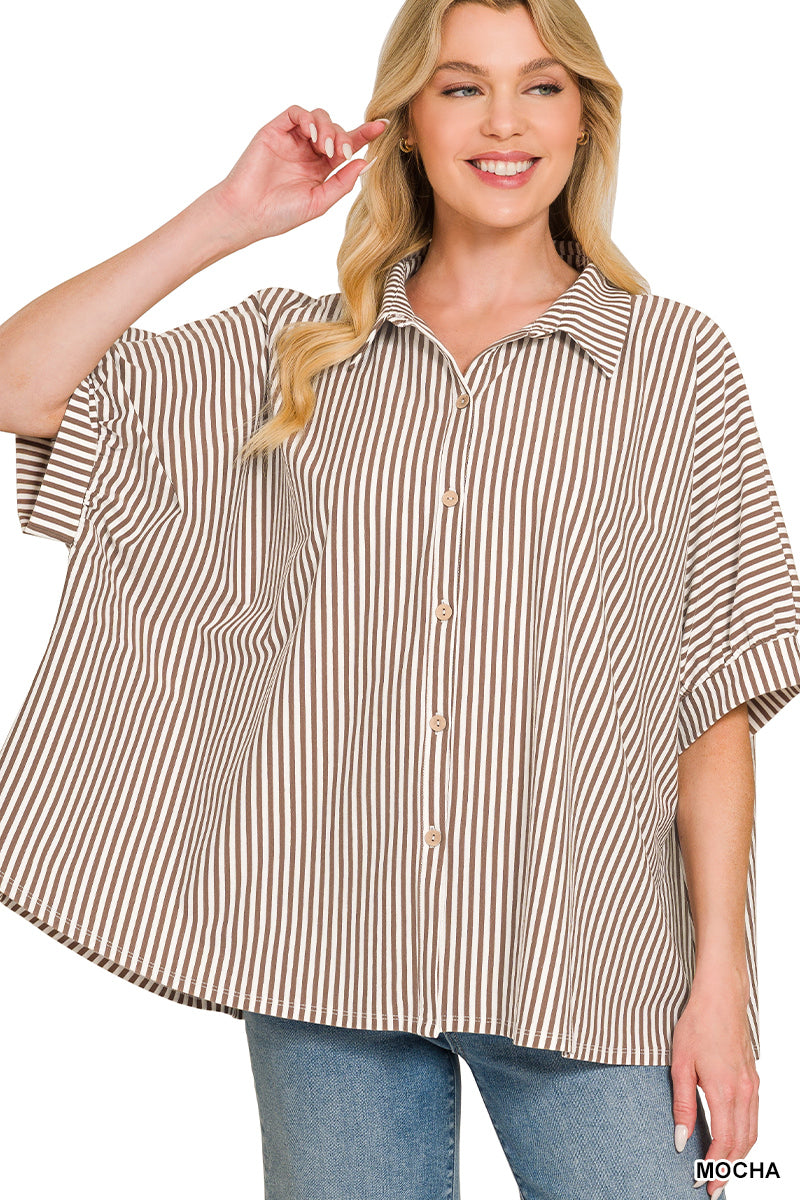 Olivia Striped Button Down