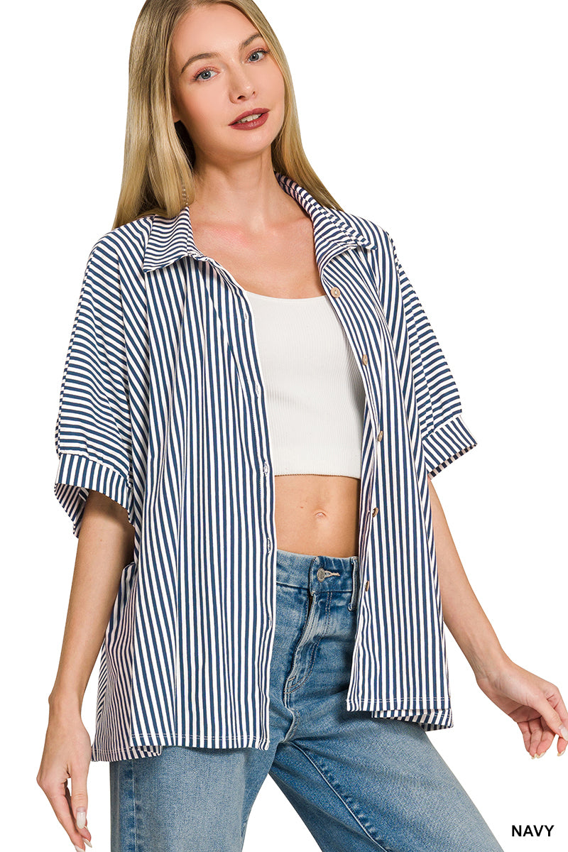 Olivia Striped Button Down