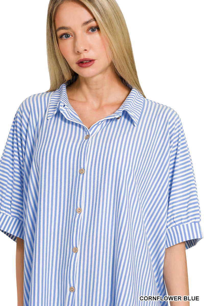 Olivia Striped Button Down