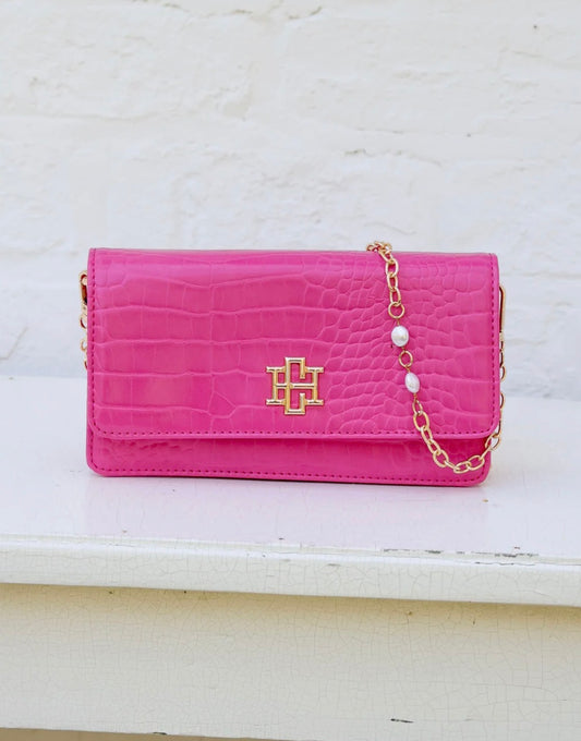 Caroline Hill - Brynleigh Clutch Crossbody Hot Pink EC