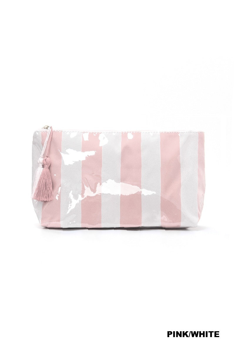 Ava Striped Cosmetic Pouch