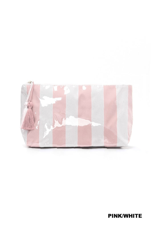 Ava Striped Cosmetic Pouch
