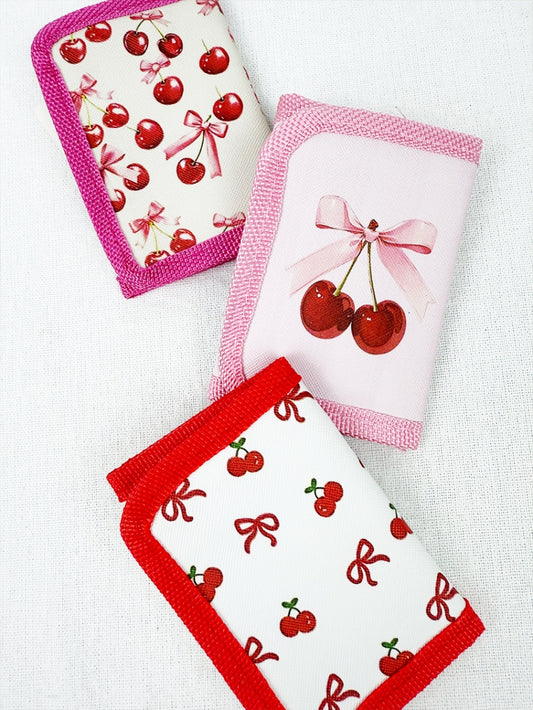 Cherry Tri-Fold Retro Wallet
