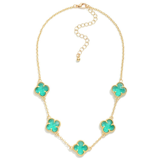 Maddie Green Clover Necklace