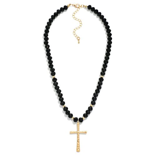 Charley Black Cross Necklace