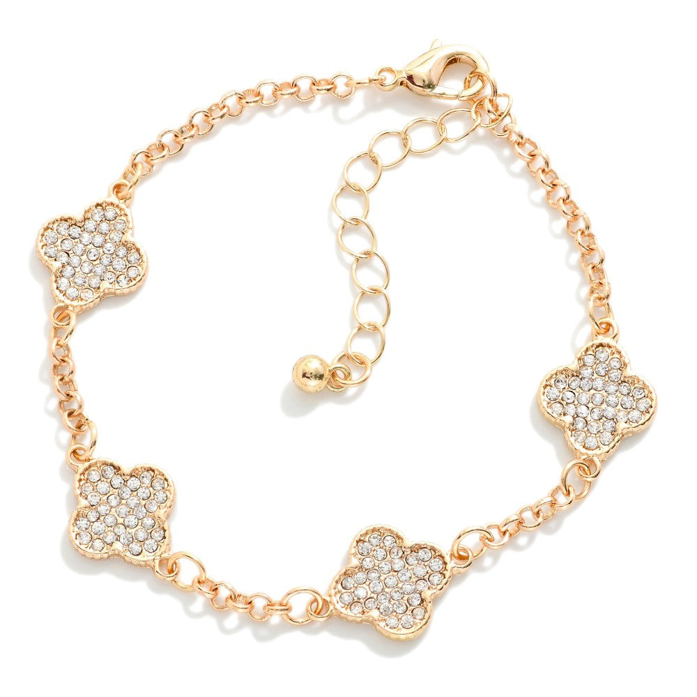 Wynn Rhinestone Clover Bracelets
